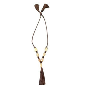 Bohemian Beaded Tassel Necklace